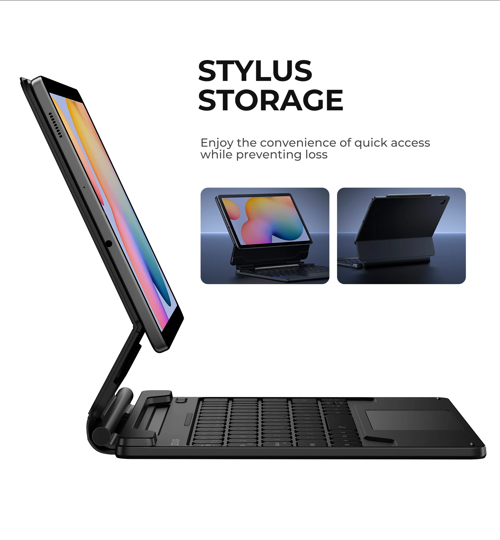 Imagem -04 - Dexnor-multi-touch Trackpad Keyboard Case para Samsung Galaxy Tab s6 Lite Suporte Magnético Flutuante Cantilever