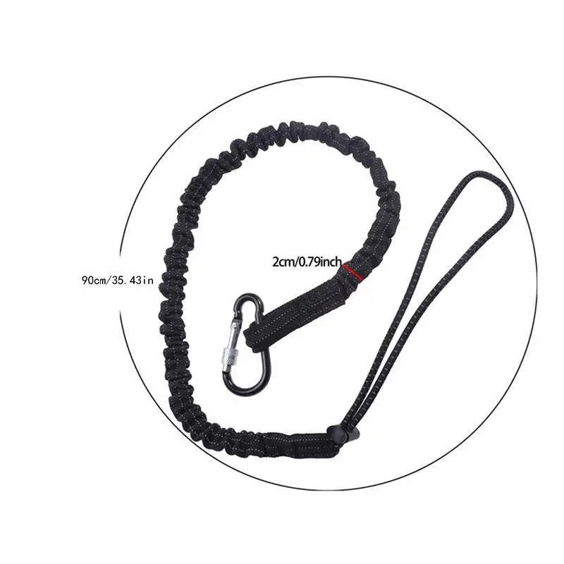 1/2pcs High Altitude Protective Safety Elastic Buffer Sling Belt Carabiner Hook Outdoor Aerial Work Anti Fall Off Rope Protector