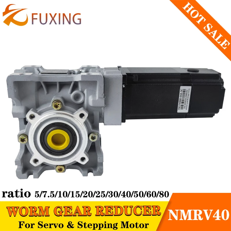 Imagem -02 - Precisão Worm Redutor de Engrenagem para Nema23 Stepper Motor de Passo ou Servo Motor 100w 810 Backlash Arcmin Hs30 Caixa de Velocidades Nmrv030 Alta
