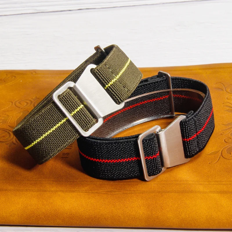 60 Borsa per paracadute francese vintageNatoCinturino per orologio in nylon elastico adatto per le principali marche18 20 22 mm