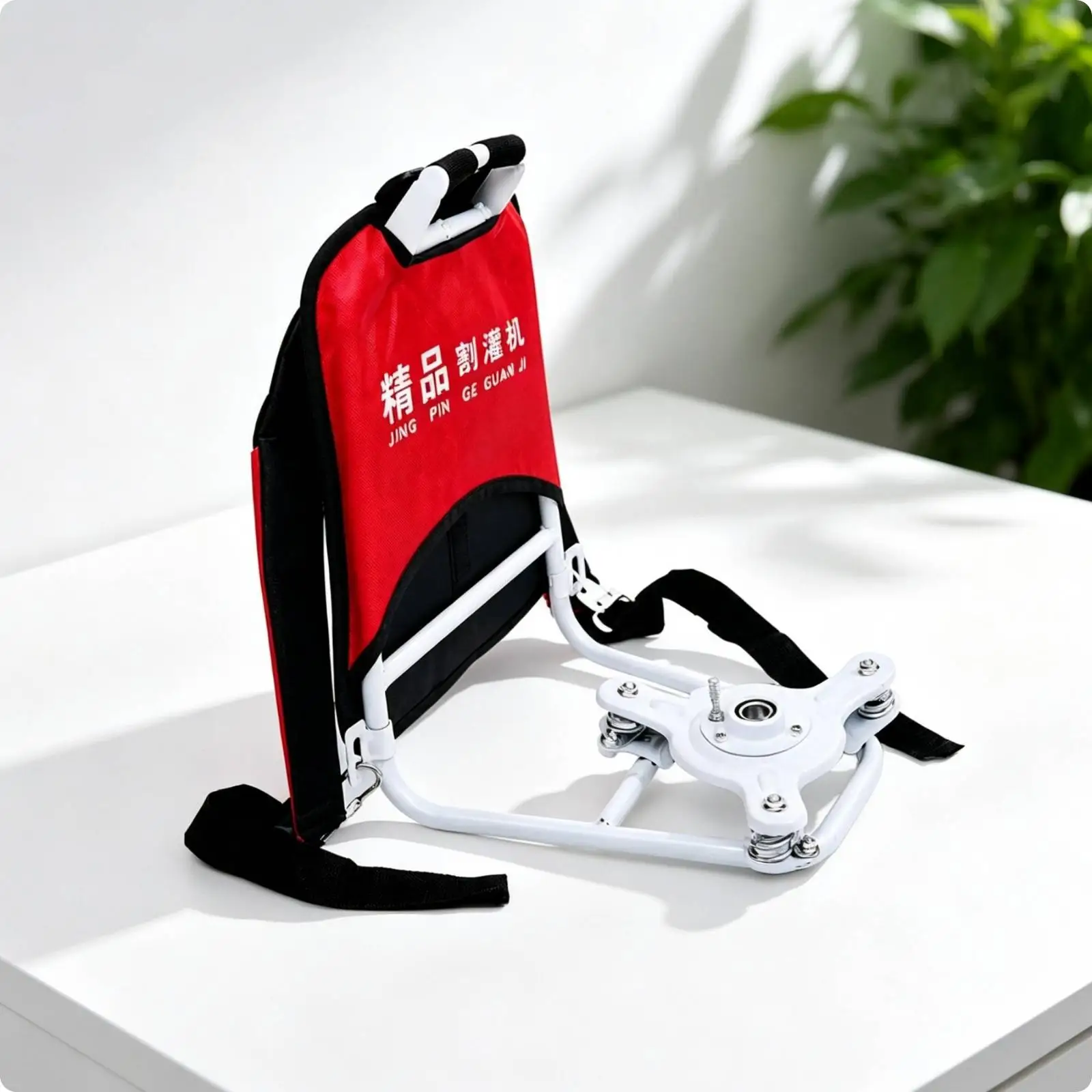 Heavy Duty Mower Back Frame Support with Padded Back Panel for Trimmer Comfortable Backpack Style Metal Backplate Garden