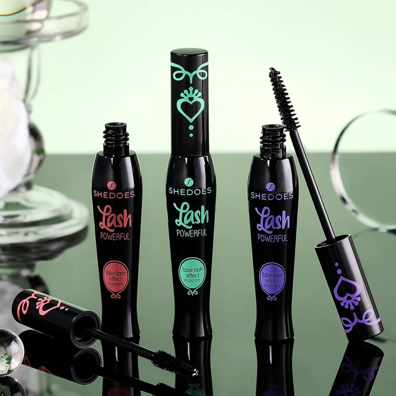 4D Black Mascara Thickening Lengthening Curling Waterproof Fiber Mascara Long Lasting Professional Not Easy Smudged Mascara