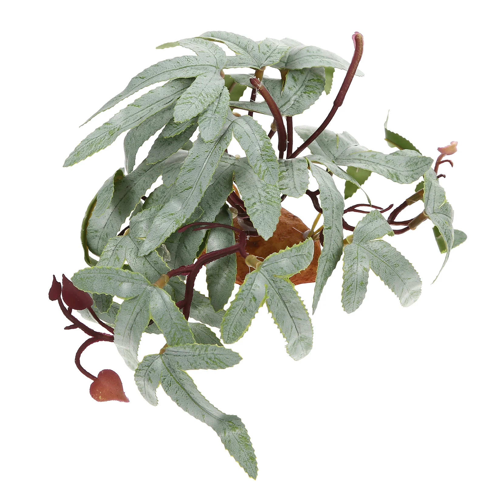 نباتات مقلدة لصندوق الزواحف نباتات خضراء اصطناعية واقعية من الراتنج البلاستيكي ديكور حوض السمك لوازم المناظر الطبيعية #4