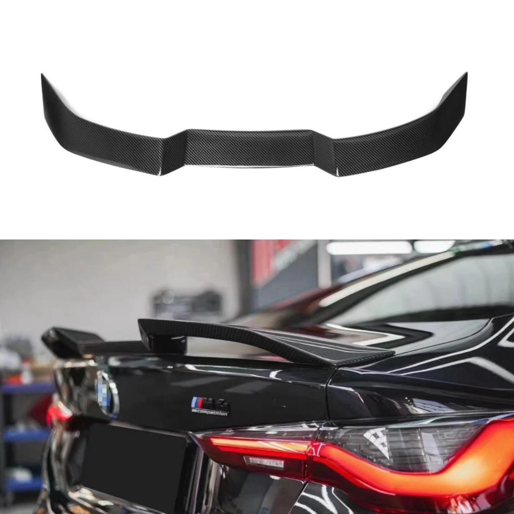 

Dry Carbon Fiber Rear Trunk Spoiler V Style Car Wing For BMW M4 G82 G22 2021+ Rear Wing Spoiler