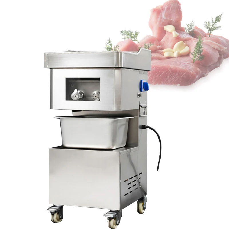 ماكينة تقطيع اللحوم الطازجة التجارية القوية للمطاعم، ماكينة تقطيع لحم البقر ولحم الضأن ولحم الخنزير