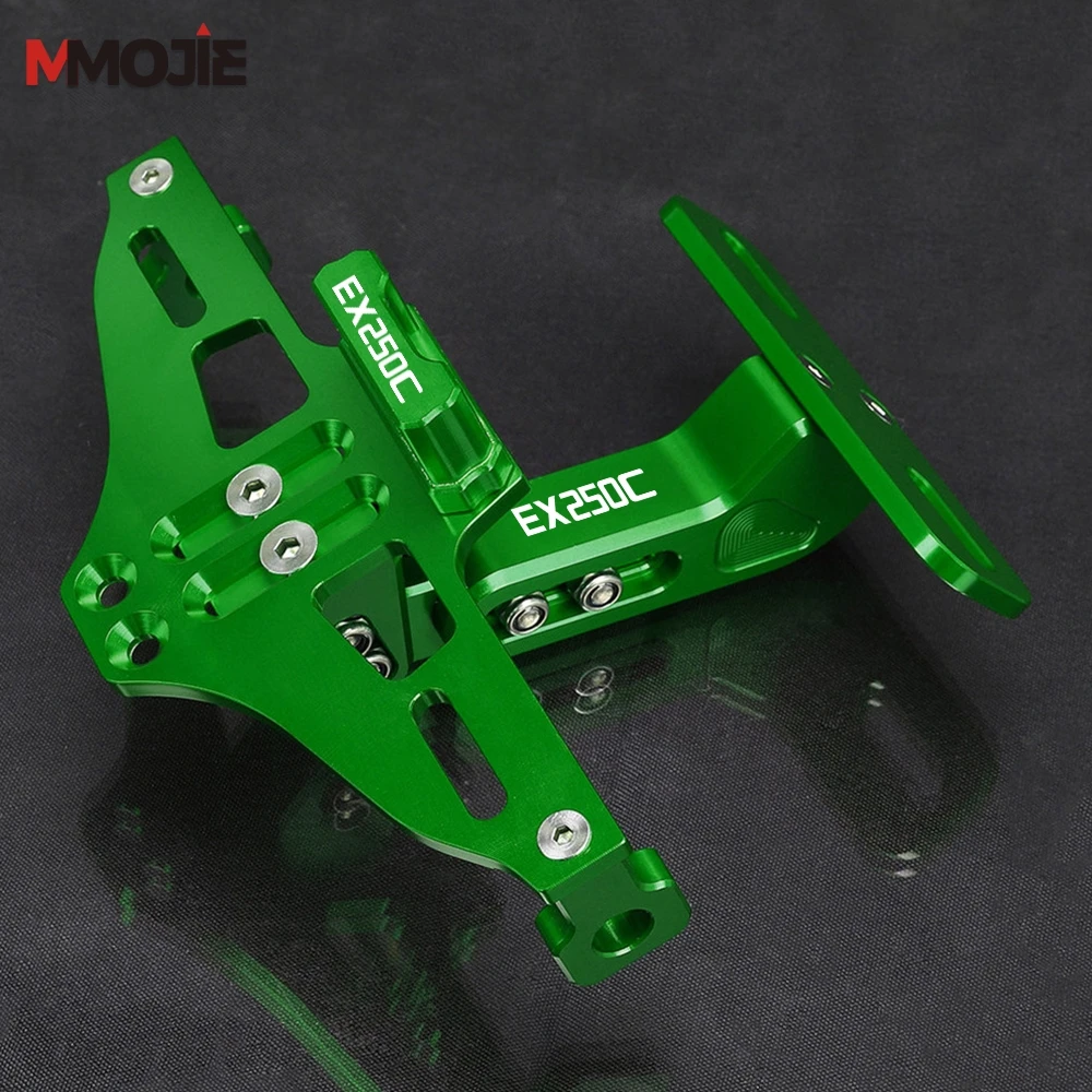 

Для KAWASAKI EX250C EX 250 EX250c 2008-2023 2024 2025 держатель номерного знака Fender Eliminator регистрационный кронштейн со светодиодной подсветкой
