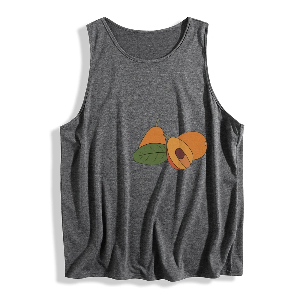 Débardeur Unique à usage quotidien, tendance, confortable, en coton, décontracté, sans manches, avec imprimé de dessin animé sur le thème de la poire, pour femmes