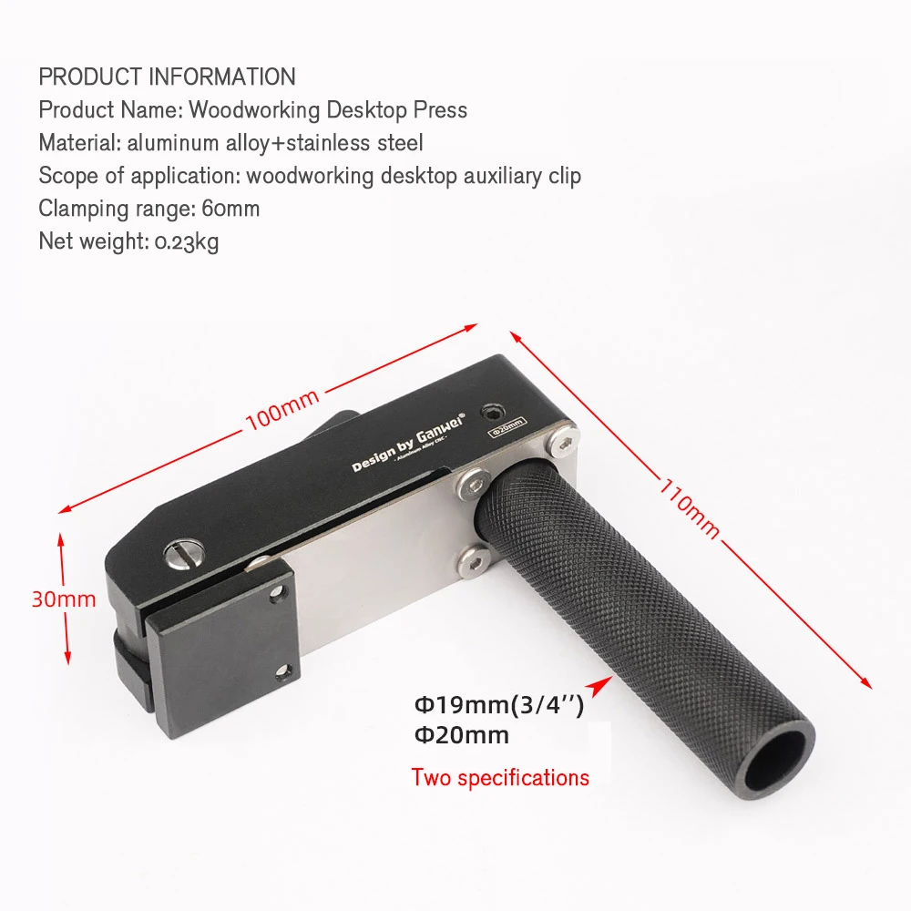Bench Dogs MFT Style banco da lavoro morsetti rapidi regolabili 19MM 20MM lavorazione del legno Desktop Fast Clip fissa strumento per panche per la lavorazione del legno