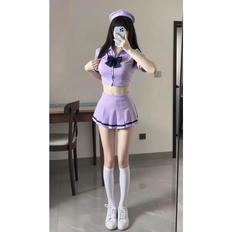 

Cute Sweet School orm Sle JK orm Set irt Slim Fit f Skirt Pleated Skirt Knot Set Women's Faion 2026