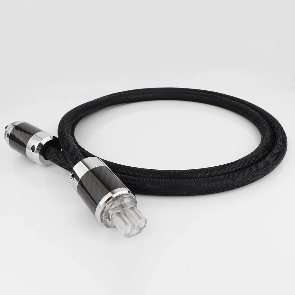 Hifi Power Cable EU/US/AU Power Cord OCC Double Shielding 12AWG Connection Amplifier Power Cable For Amplifier CD DVD Player