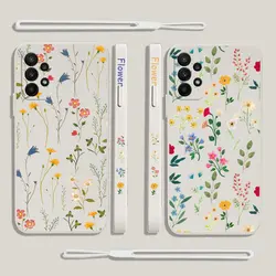 Popular Art Line Flower Phone Case For Xiaomi Mi CC9 13 12 12T 11 11T Ultra 10 10T 9 9T 9SE 8 Pro Lite 5G Cover With Hand Strap