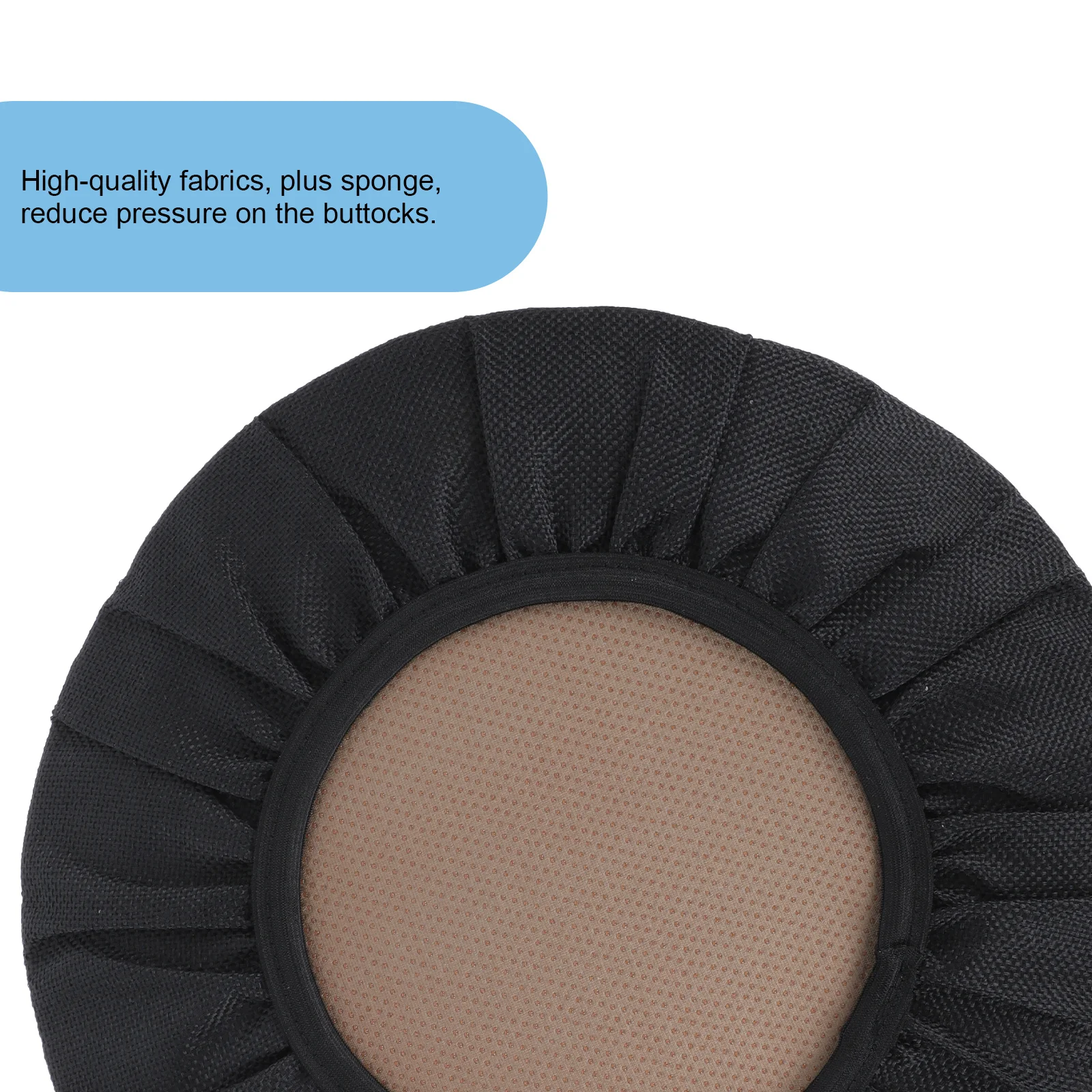 1 قطعة غطاء مقعد مستدير أسود غطاء حماية كرسي قابل للتمدد لغرفة الطعام المطبخ بار نسيج ناعم مريح مضاد للخدش