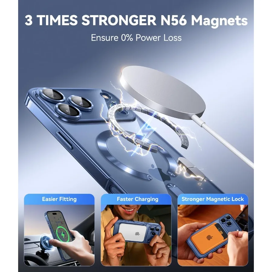 아이폰 17 프로 맥스용 반투명 보호 케이스, 풀 카메라 렌즈 보호 및 군사 등급 낙하 방지 기능 포함, 1X S 포함