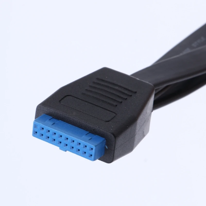 USB 3.0 Header Extension Cable, 19/20 Pin 1 to 2 Y Splitter Internal Extension Adapter DIY Extender