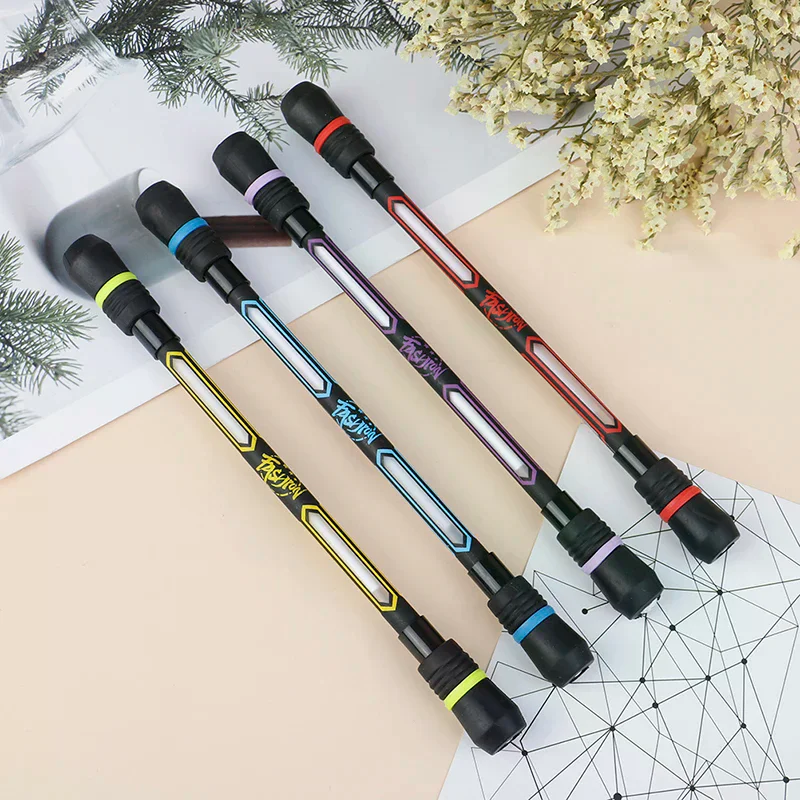 1pc Random Color Creative Flash Rotating Gel Pen Gaming Style Pen Student Gift Toy
