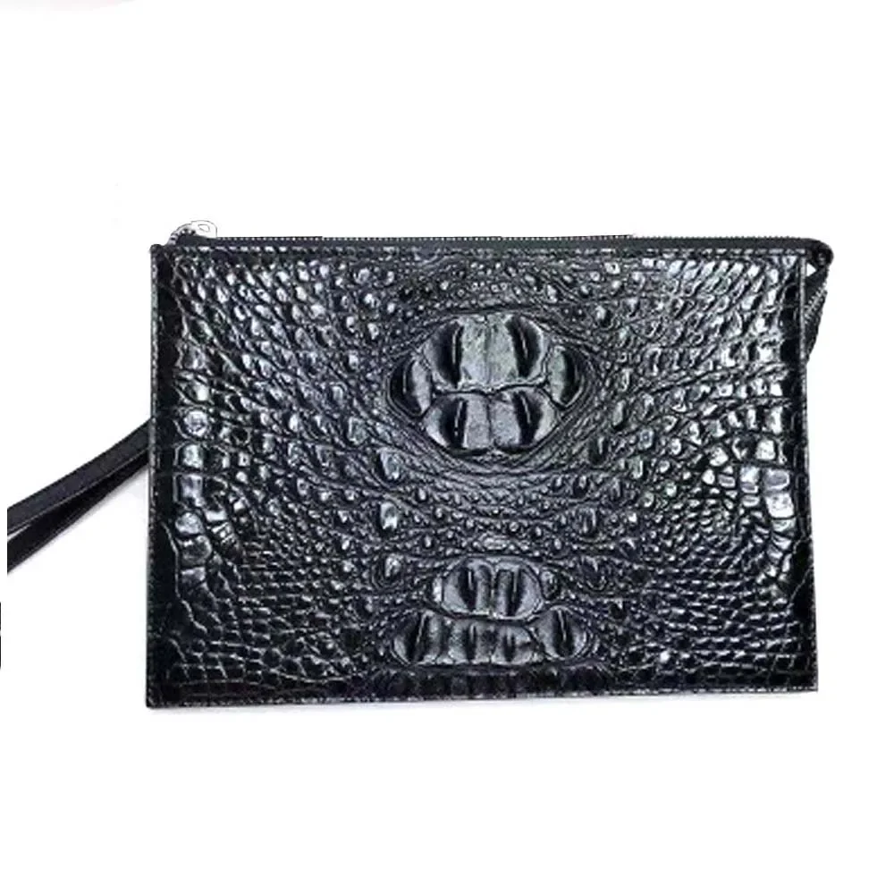 ejiang  new  male  crocodile  men envelope bag  More card holder  business  fashion  crocodile leather bag  men clutch bag