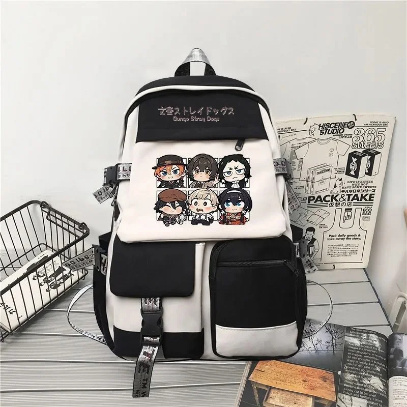 

Anime Bungo Stray Dogs Backpack Teenarges Schoolbag Bookbag Boys Girls Fashion Patchwork Laptop Travel Outdoor Bags knapsack