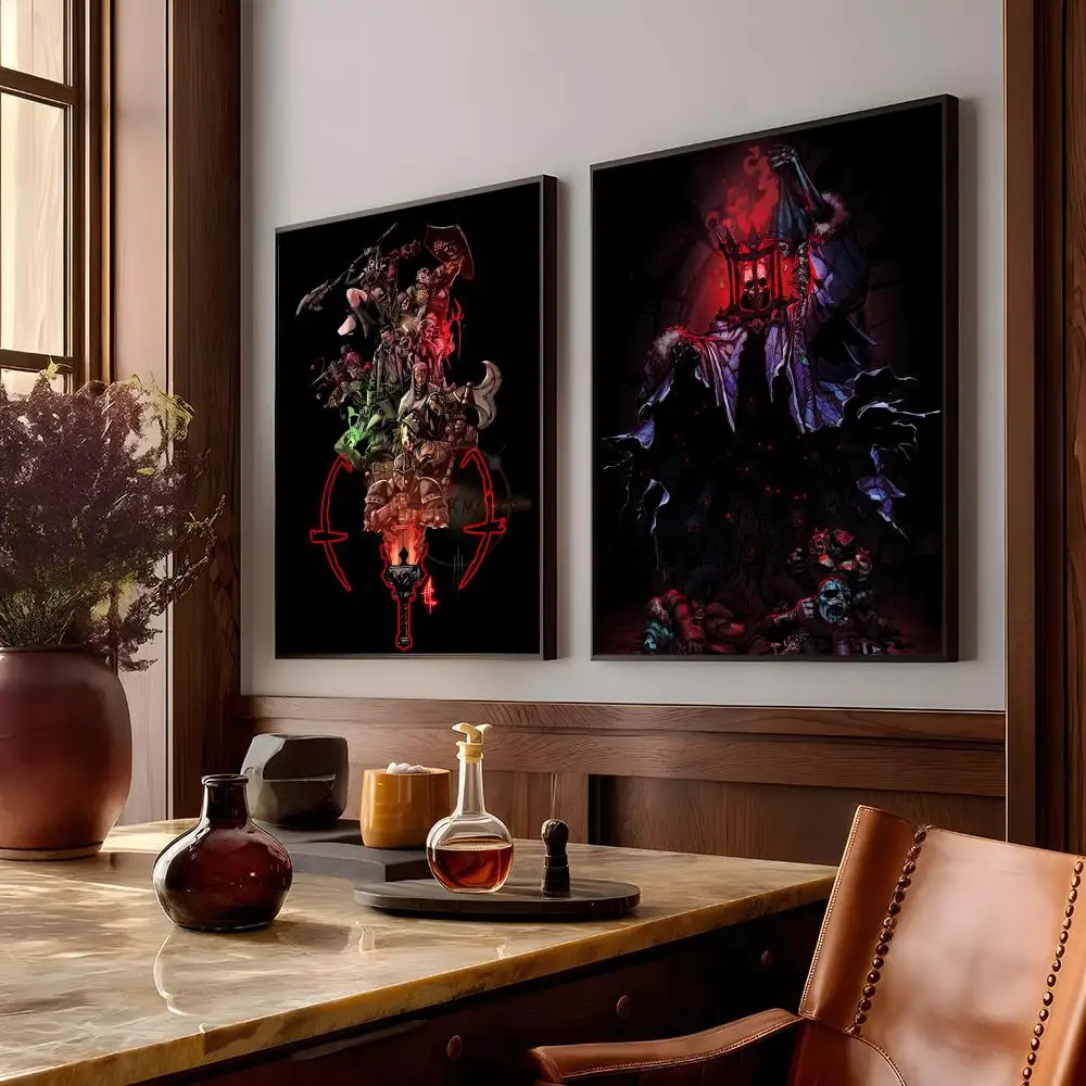 ملصق D-Darkest Dungeon للمكتب وغرفة النوم والقهوة وديكور المنزل وملصقات جمالية متينة مقاومة للماء جدار الفن HD