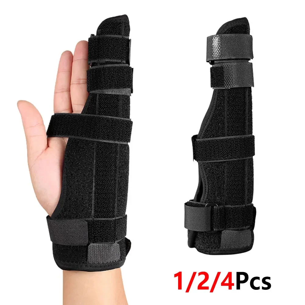 1/2/4Pcs Adjustable Pinky Ring Finger Splint, Hand Brace with Removable Aluminum Plate for Sports Work Daily Use Women