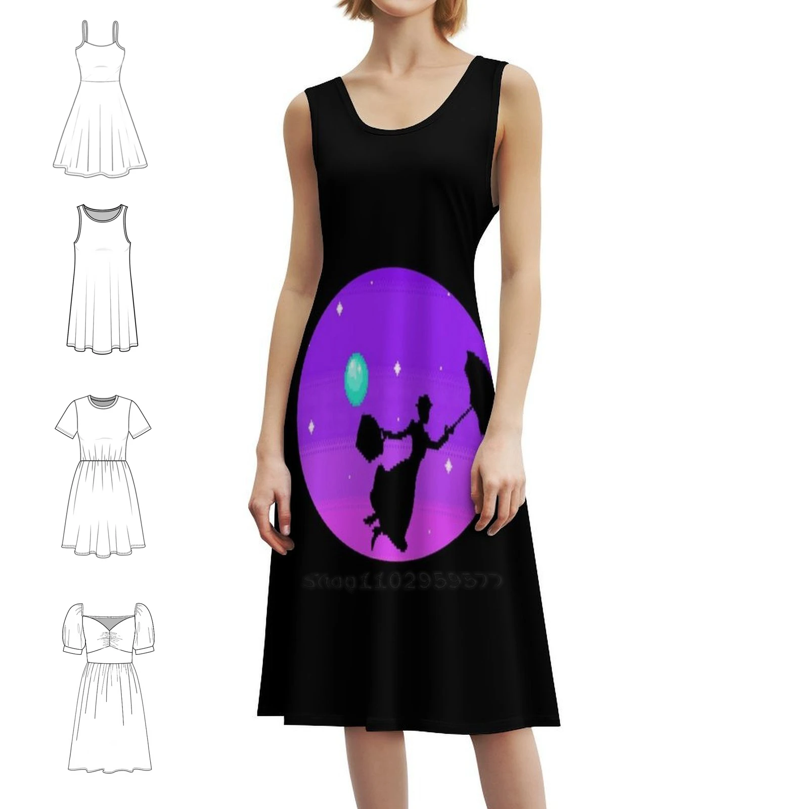 

Мини-платье в консервативном стиле Pixel для женщин, свободное повседневное платье трапециевидной формы, женские платья Im Yall Umbrella London Julie