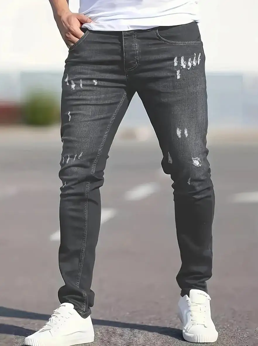 

Men's washed casual fashion jeans