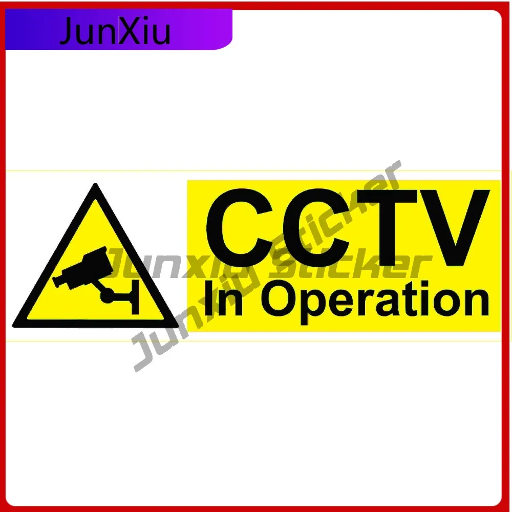 

CCTV IN OPERATION New Premium Waterproof Aesthetic Bumper Decal Decoration Vinyl Car Laptop Window Auto Exterior Gift