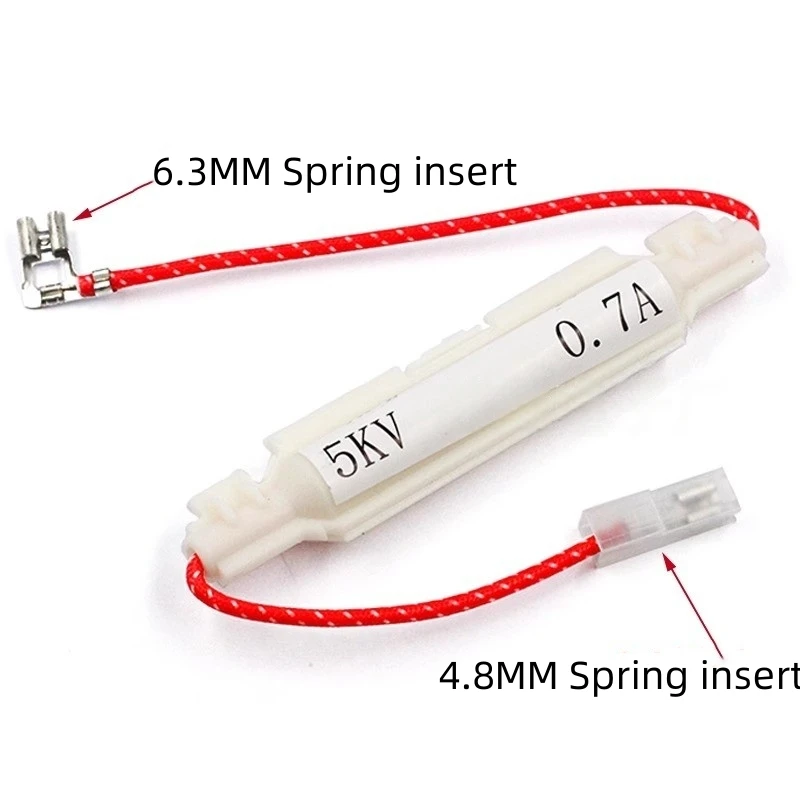 Microwave oven universal high voltage fuse tube with shell kit 5KV 0.65A/0.75A/0.7A/0.8A/0.9A