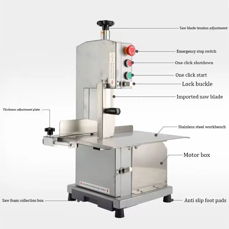 Multi-Functional Beef Pork And Fish Meat Cutter Machine Commercial Bone Saw Meat Cut Machine