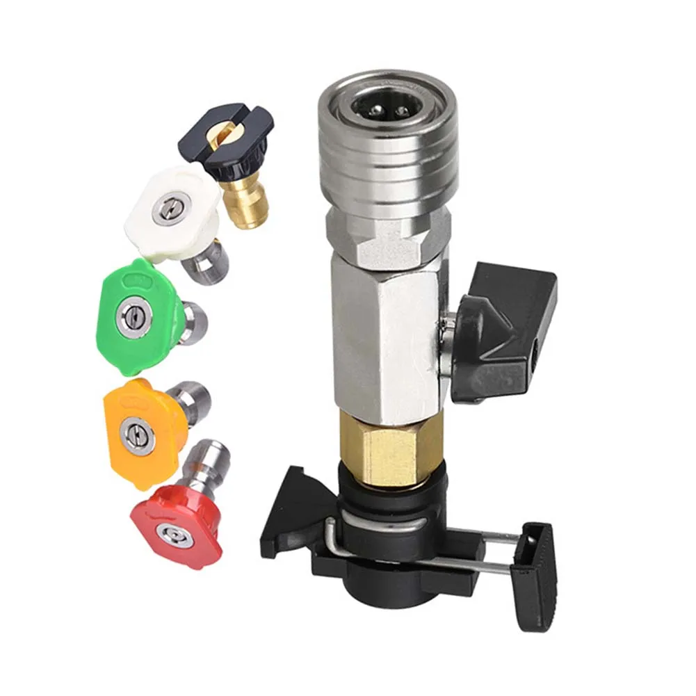 For KARCHER-Specific Ball Valve with M22 14mm Quick Connect System and 5 Nozzles Rated for 4500 PSI Performance