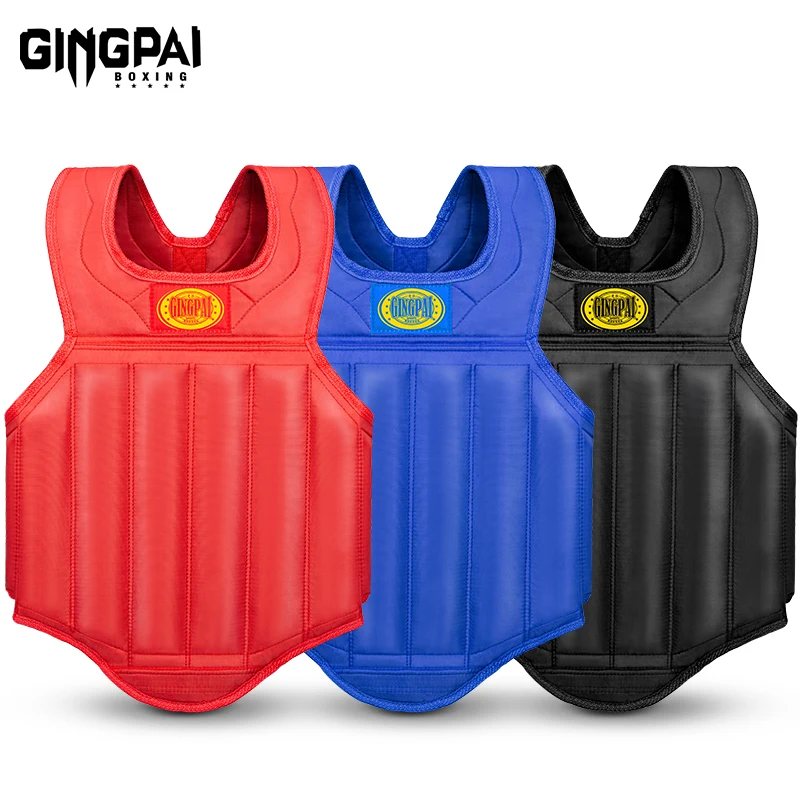 Chest Guard Boxing MMA Kickboxing Body Vest Protector Martial Arts WTF Reversible Rib Shield Taekwondo Target Training Uniform