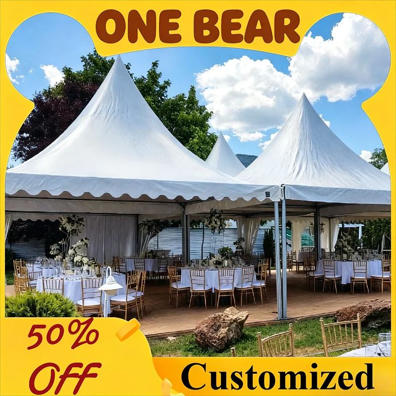 Custom Size Aluminum Frame Pagoda Top Canopy Tent Waterproof Outdoor Shelter For Wedding Banquet Trade Show And Festival Events