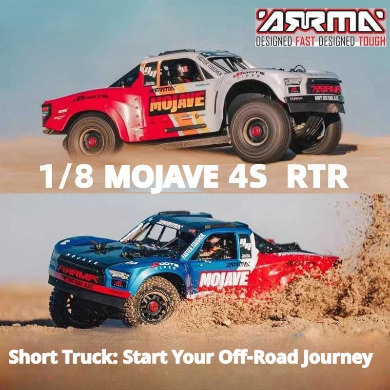 

ARRMA 1:8 MOJAVE 4S BLX Desert Off-Road Короткая модель грузовика Электрический RC Высокоскоростной автомобиль с дистанционным управлением Модель игрушки Большая распродажа Mojave