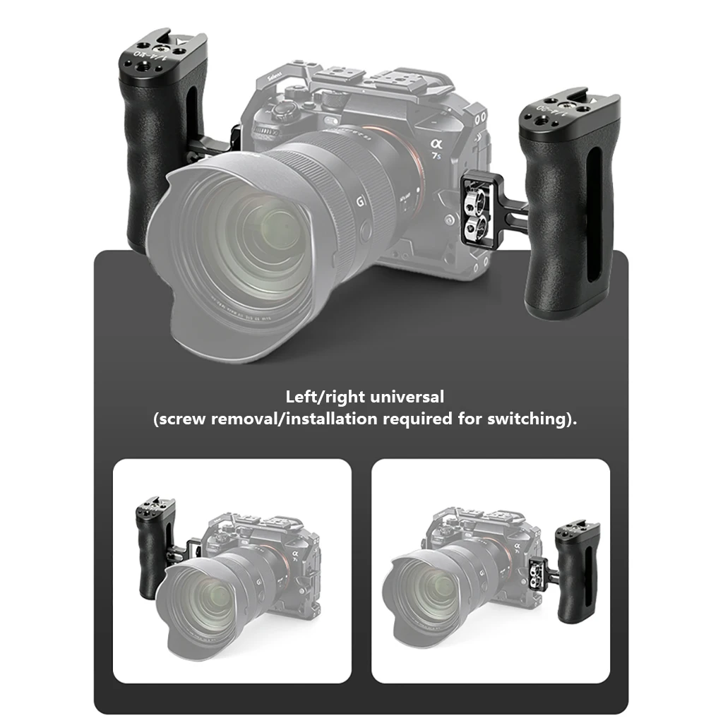 DSLR-Kamera-Cage-Rig mit NATO-Schienen-Seitengriff, rutschfester Gimbal-Hebegriff, Cold Shoe Mount, 1/4" 3/8" Gewinde, Ronin-Stabilisator – Detail 20