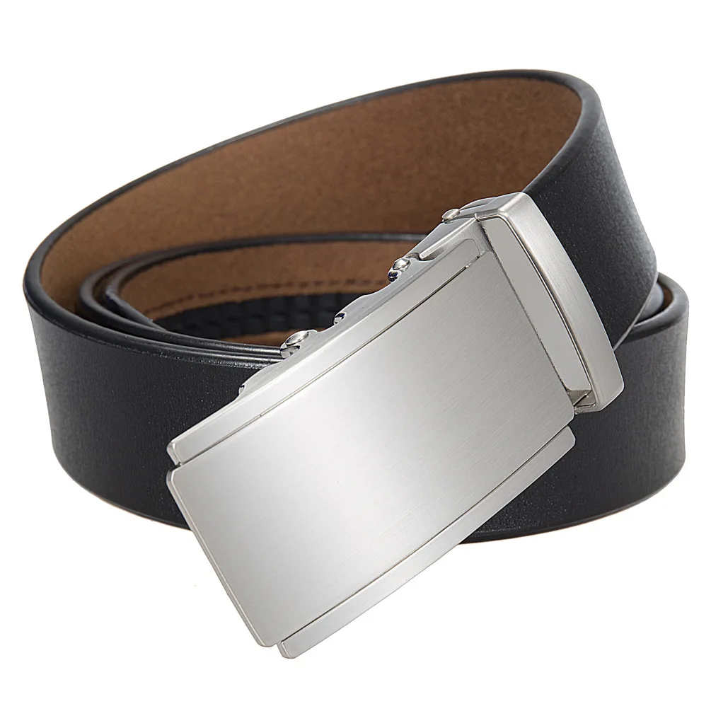 Neue männer Echte Leder Gürtel Automatische Schnalle Gürtel Männer Mode Hohe Qualität Schwarz Braun Bund 3,5 cm – Detail 9