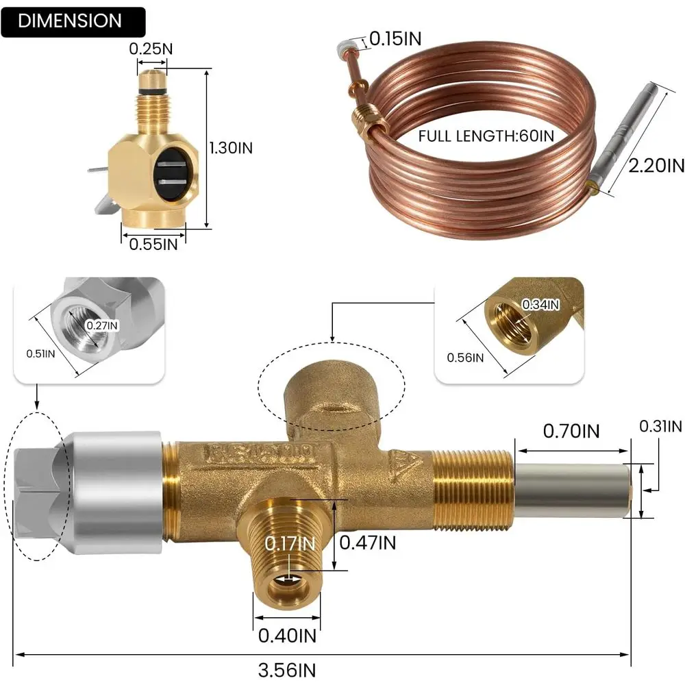 619154 الحرارية و 621737 مقاطعة الحرارية و622746001 صمام الغاز تمديد المكونات لثلاجات Norcold N300 RV Rep #5