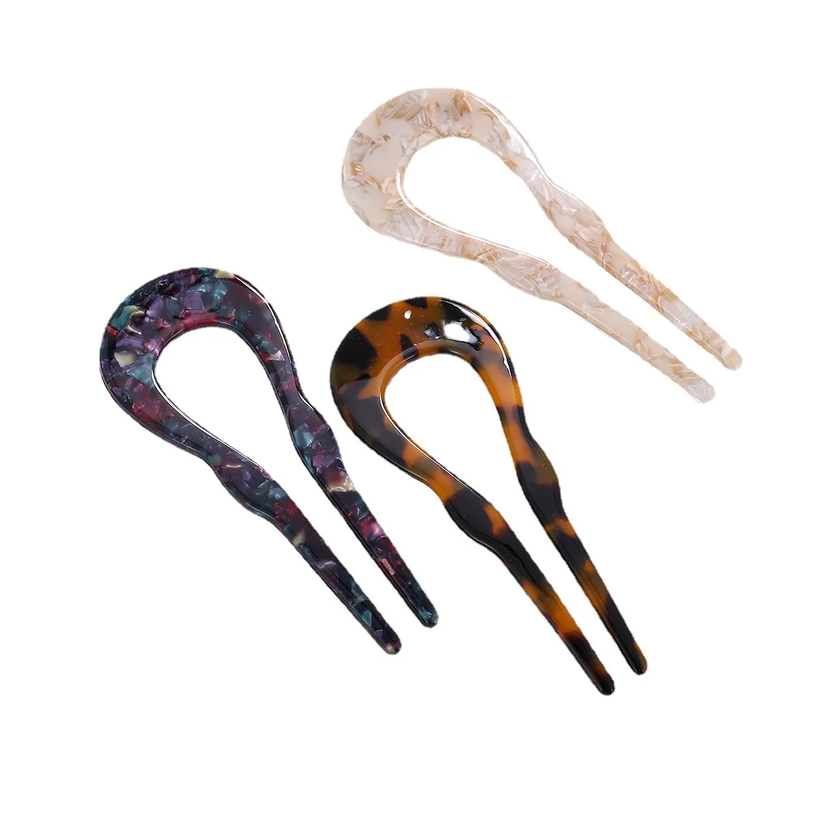 1PC Haaraccessoires dames eenvoudig kapsel temperament Instagram haarspeld achterhoofd luipaardprint U-vormige haarspeld