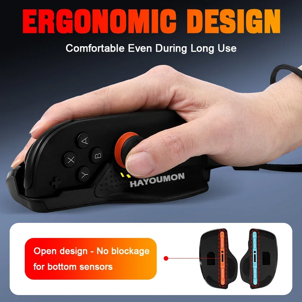 2PCS Gaming Controller Mouse Mini Portable Ergonomic Mice Left+Right Game Controller Bracket Handle Case for Switch 2 Joypad view 3