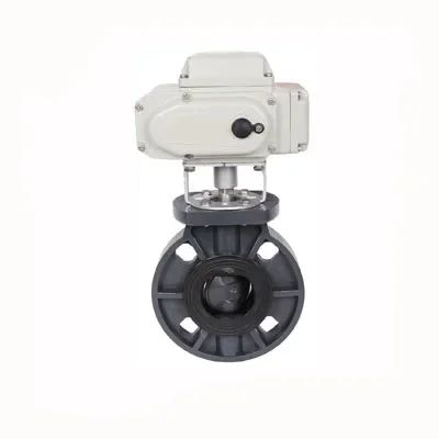 

220v butterfly valve 2inch dn50 dn100 electric upvc butterfly valve