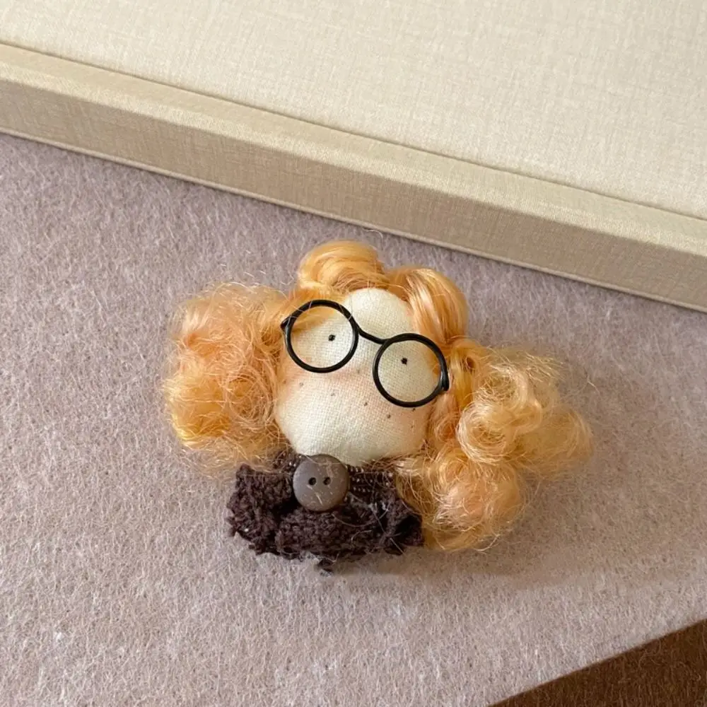 مجعد الشعر فتاة القماش النسيج بروش لطيف الرجعية الكرتون سترة دبوس دبوس الملحقات ليتل أرنب بروش الملابس التبعي #1