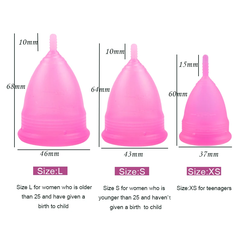 Silicone Menstrual Cup Steralizer Applicator Kit Coletor Menstrual Feminino Menstruatiecups Case Sterilization Foldable Box