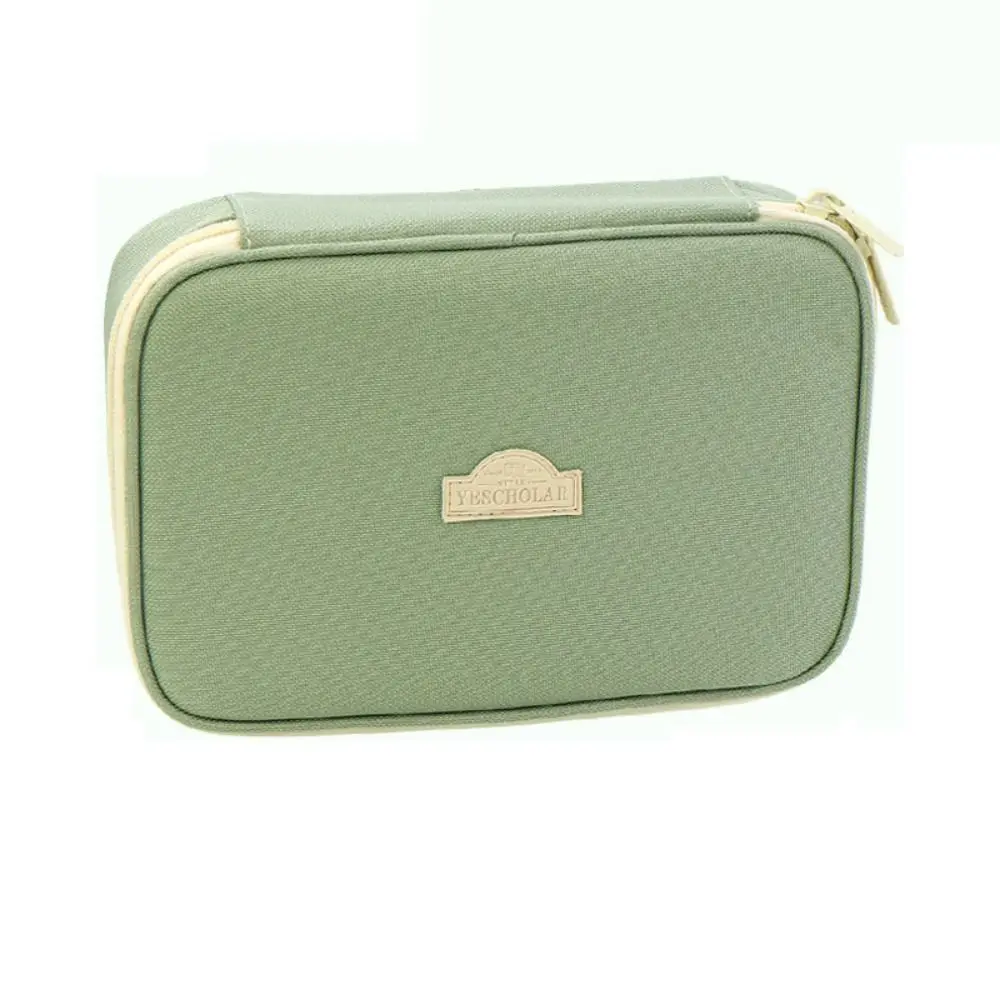 

Large Capacity Pencil Cases Multi-function Canvas Stationery Storage Box High Quality Wear-resistant Zipper Pencil Bag