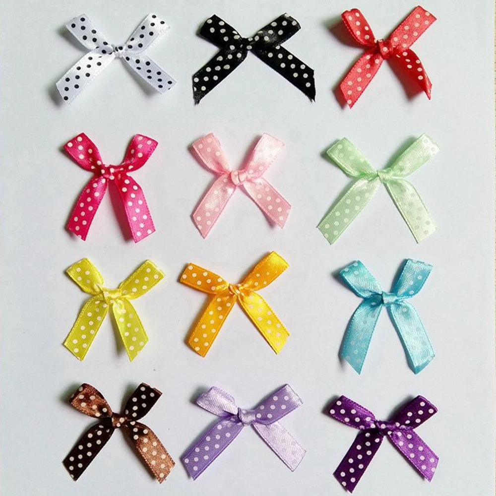 100pcs/lot Ribbon Bow tie Randomly Gift Bows Accessories / Clothes handmade Decorative gift Accessories cinta decoration noel