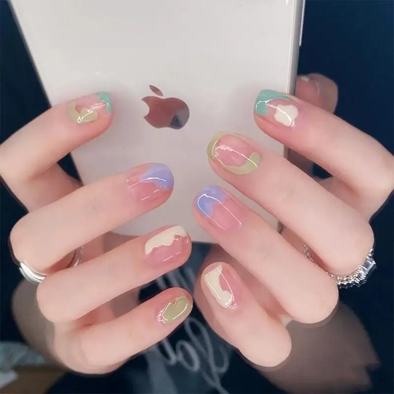 Tifcoebreo indossando le unghie primavera e l'estate nuove toppe per unghie manicure unghie finite pasta per manicure indossabile piccola ragazza fresca