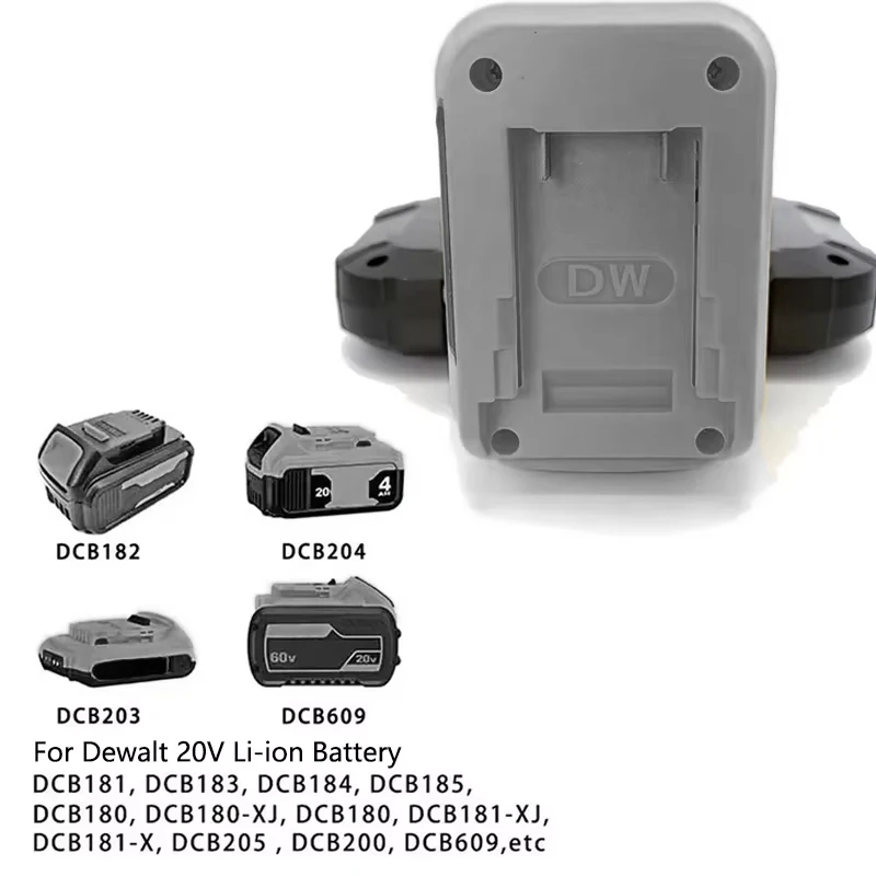 

LED working lantern for Dewalt 18V 20V Li-ion battery with Dual USB ports Bright portable lamp for repair adjustment 3/4/5/8inch