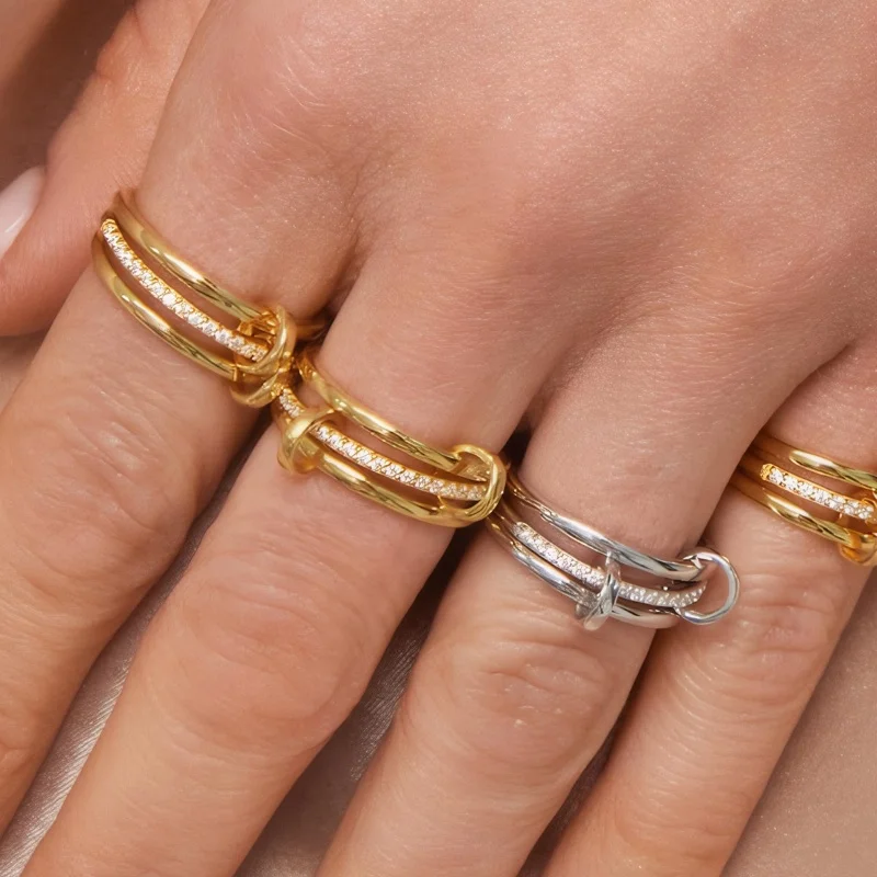Anel feminino de aço inoxidável