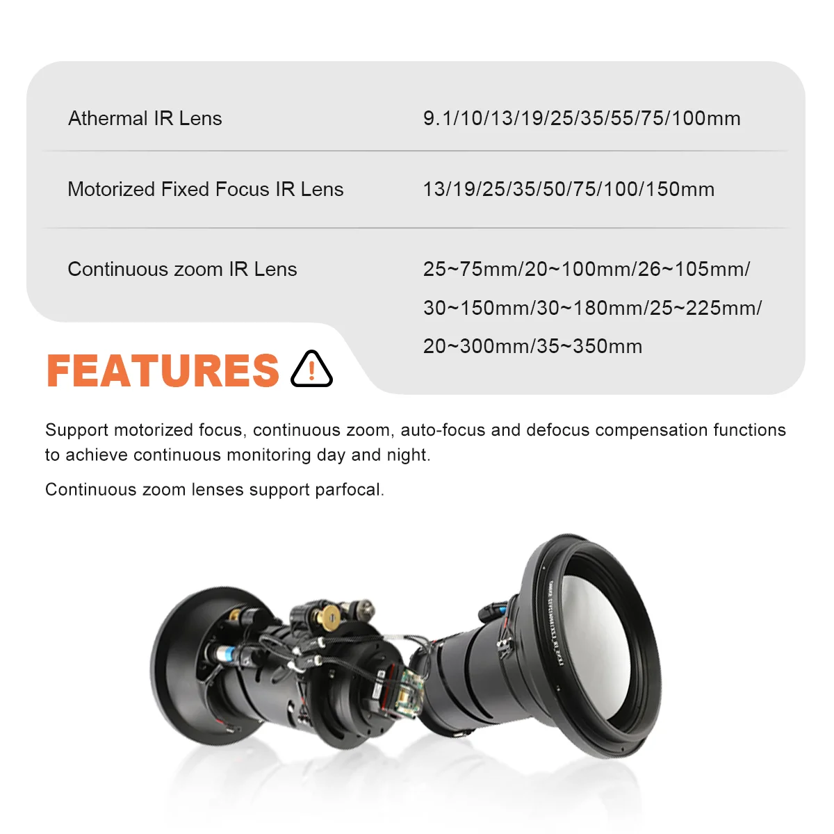 In stock 2026 0℃ ~650℃ Radiometric 640x512 Ethernet Long-wave Infrared LWIR Uncooled Camera Modules With Continuous Lens 20-100m
