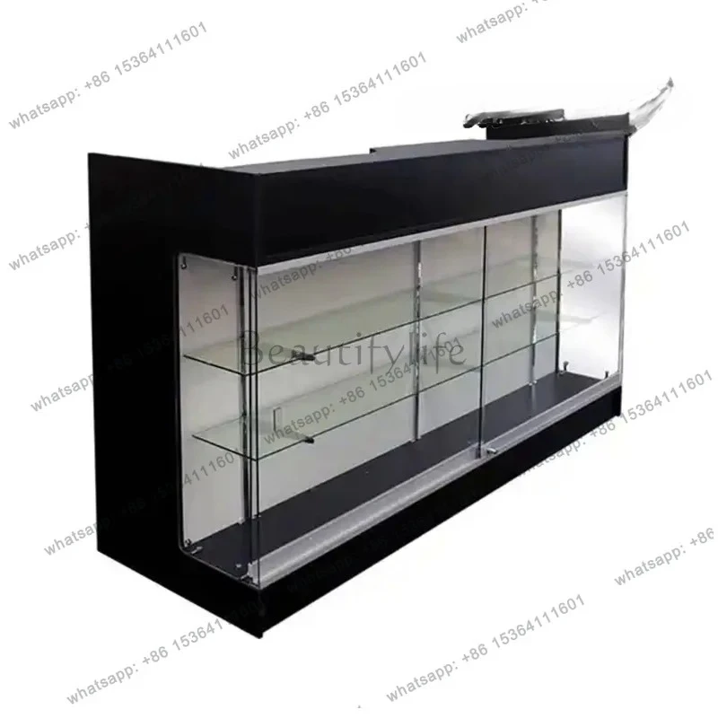 Wooden glass cashier counter Table Display Checkout Desk Retail shop hot sale display checkout stand cashier counter