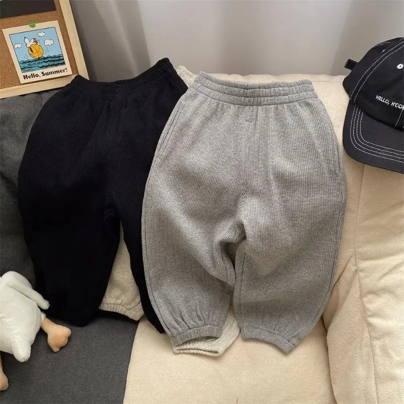 Sommer Einfarbig Jungen Mädchen Hosen Casual Baby Kinder Lose Harem Hosen Mädchen Atmungsaktive Hose Kinder Hosen Kleidung – Detail 5