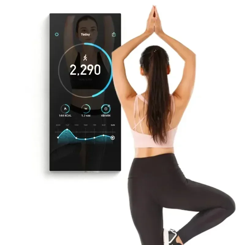 

Wall Mounted Smart Mirror Touch Screen Interactive LCD Digital Intelligent Fitness Workout Mirror Cross-Border Interactive Magic