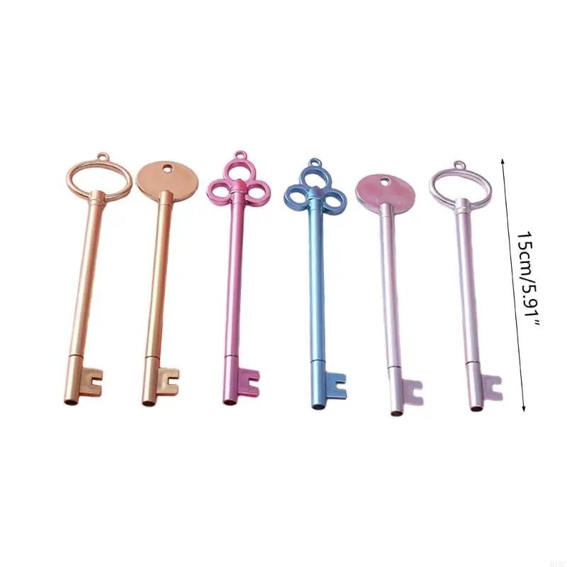 Paquete 10 bolígrafos gel recargables con forma llave 918C para recompensa clase estudiante